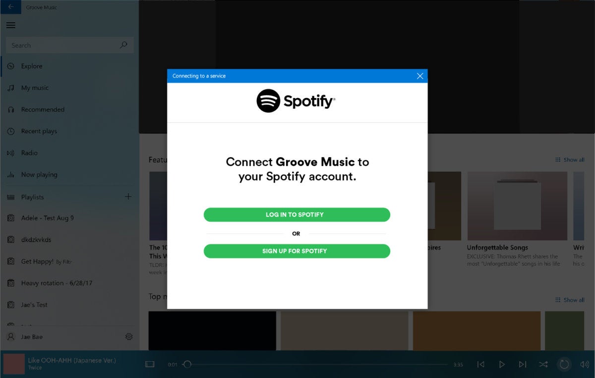 connect groove to spotify