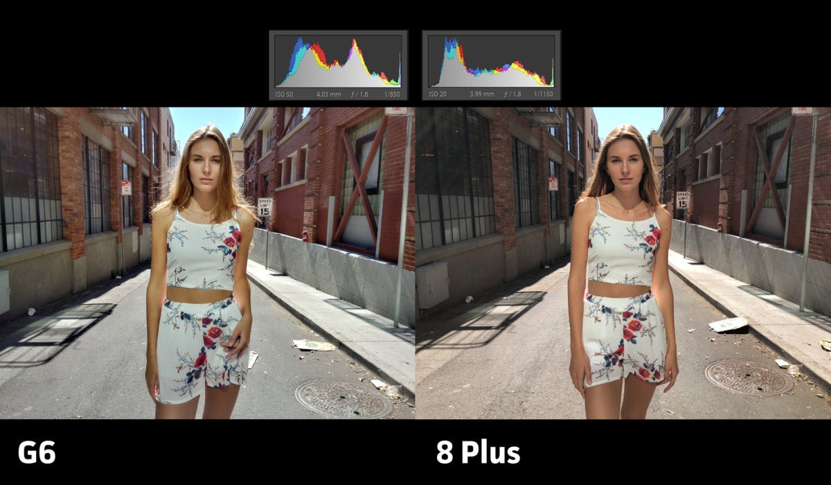 LG G6 vs Apple iPhone 8 Plus exposure2