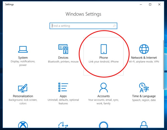 Phone Windows 10 fall creator 1