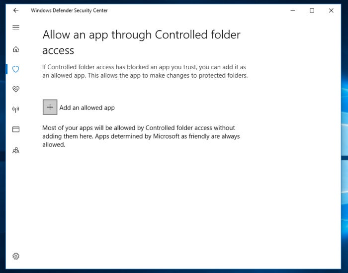 Protected folders Windows 10 fall creators 5