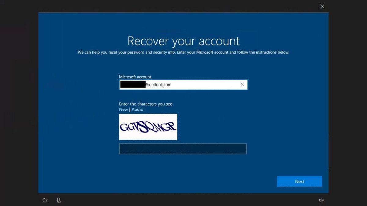 Reset password Windows 10 fall creators 1