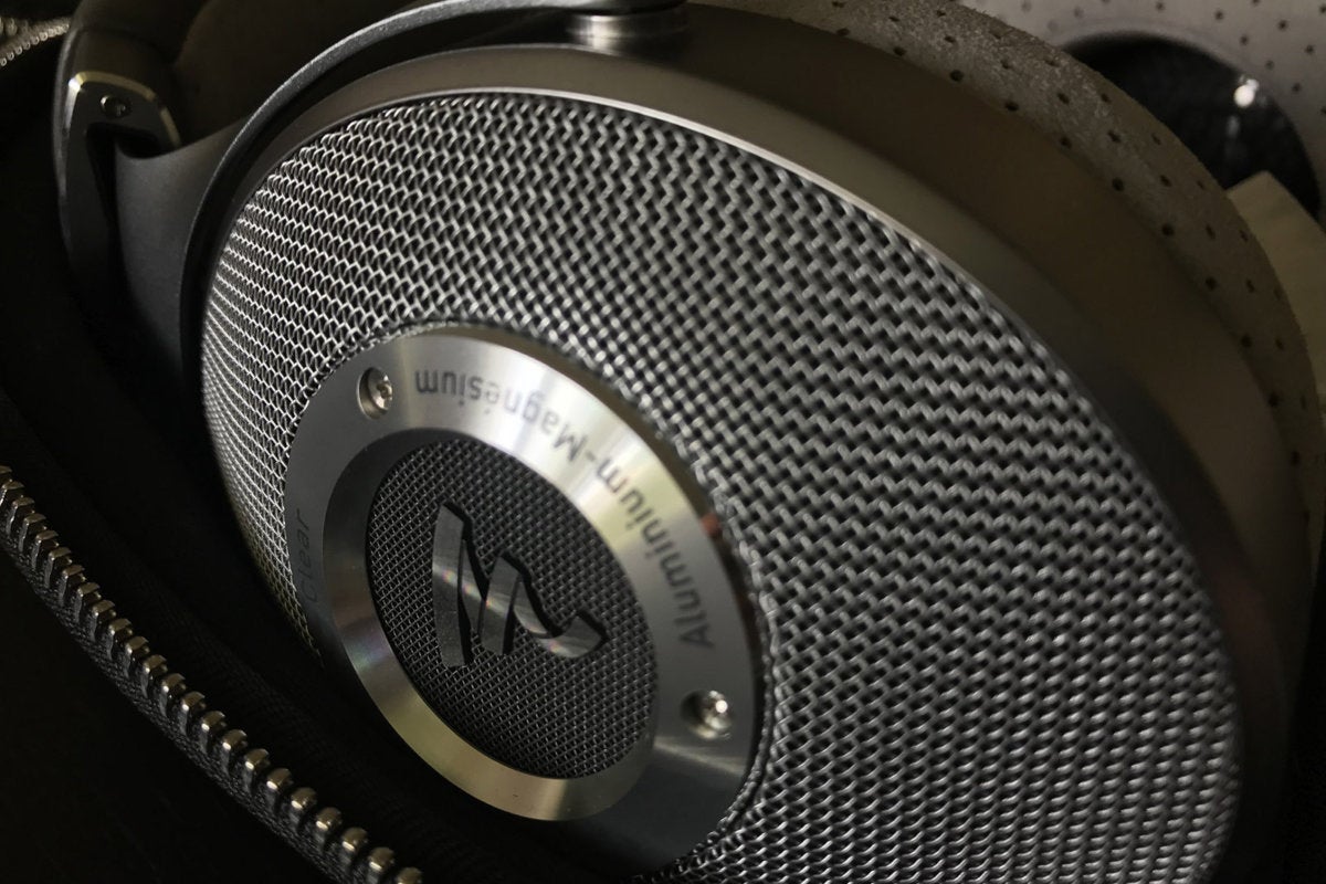 Detail of the Focal Clear's open back ear cup.