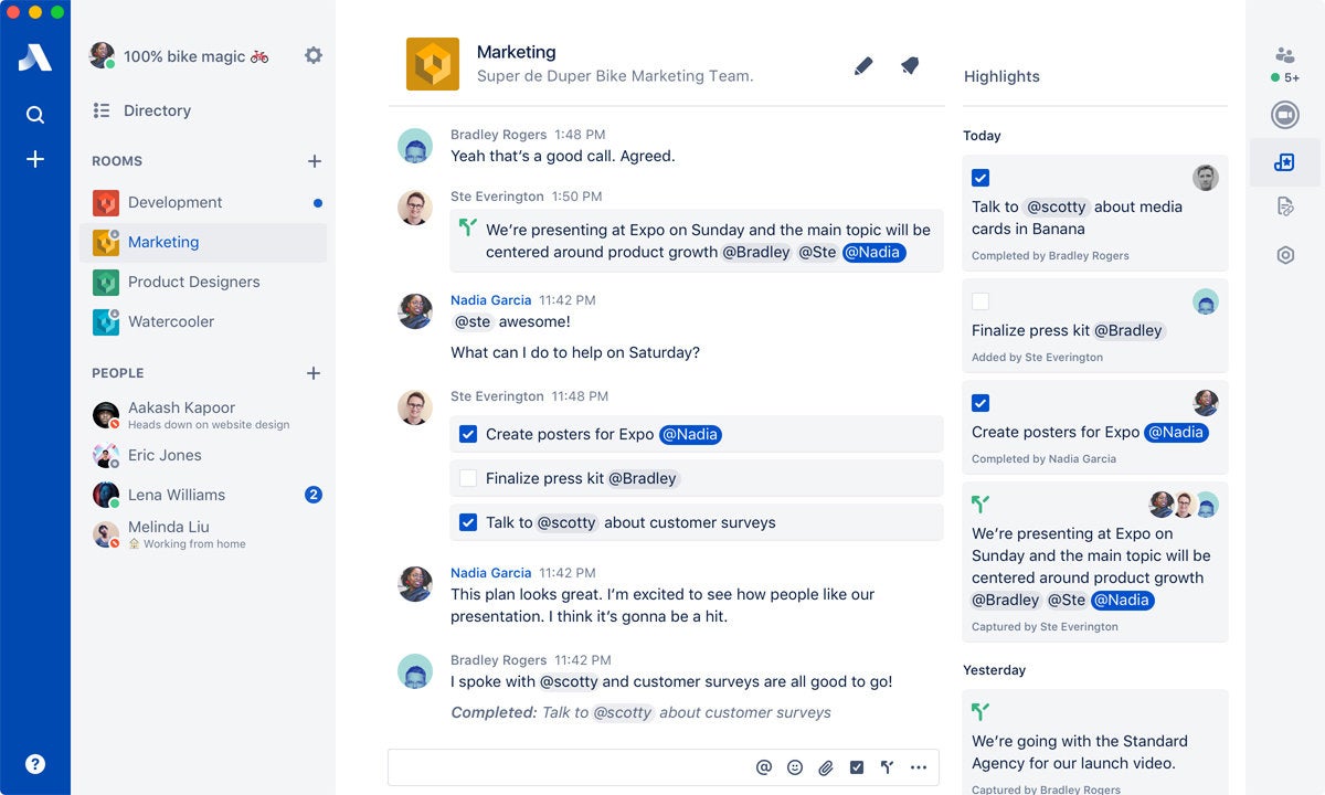 group chat services Atlassian Stride