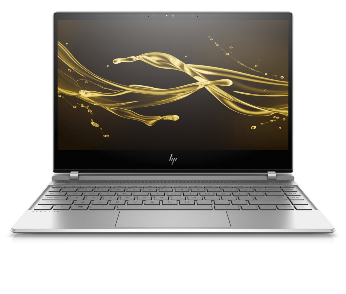 hp spectre 13 laptop front natural silver