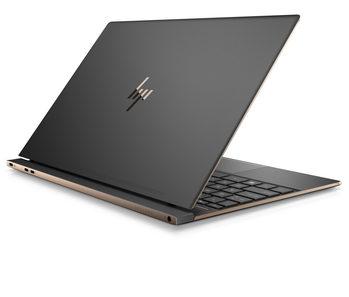 hp spectre 13 laptop rear quarter right dark ash silver