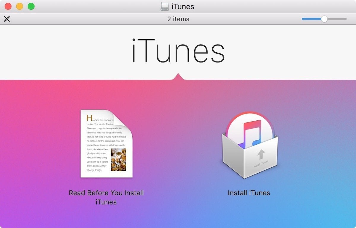 manually install itunes update
