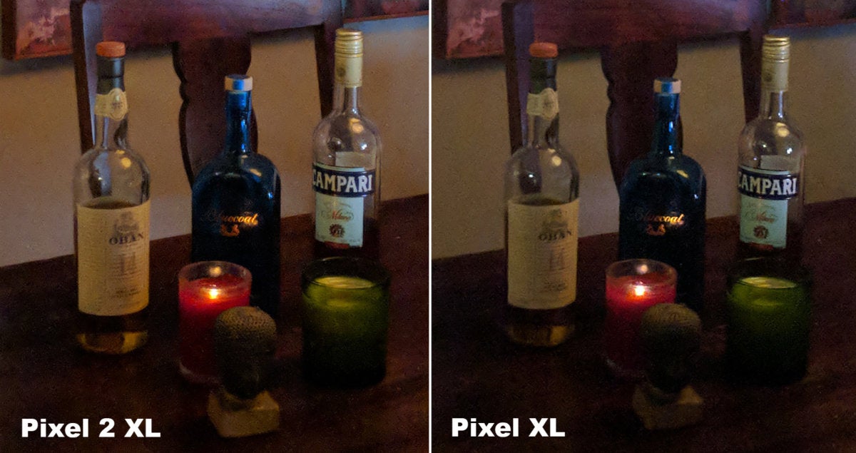 low light pixel 1 vs pixel 2