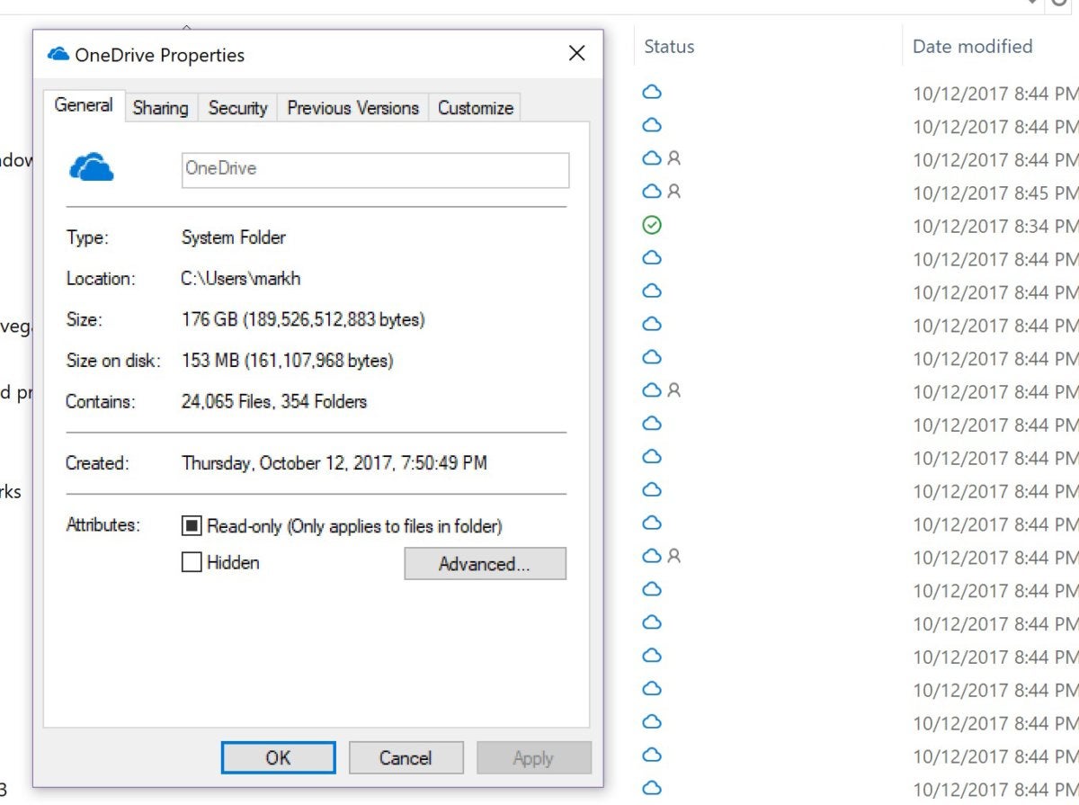 files on demand one drive setting