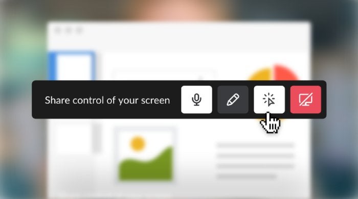 Screen-sharing in Slack.