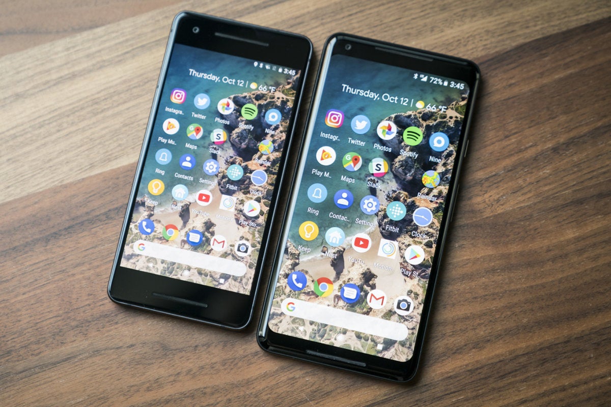 pixel 2 and pixel 2 xl side by side 2