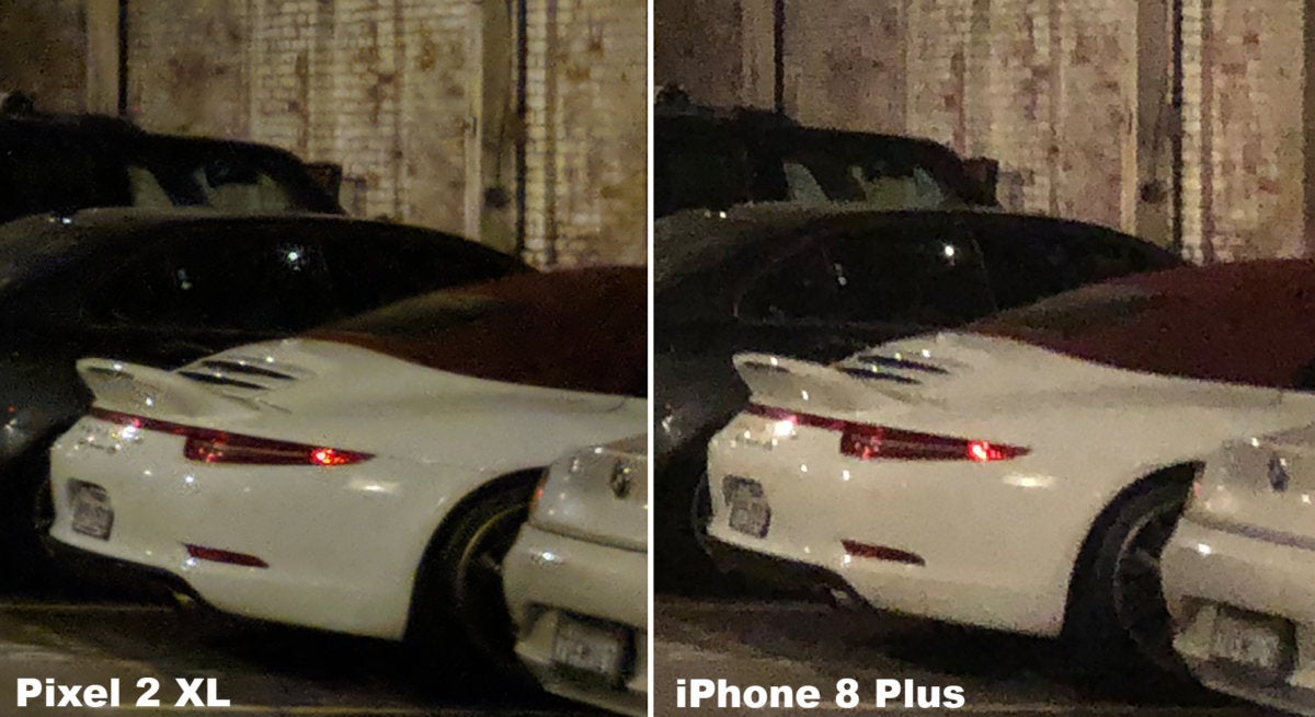 pixel 2 xl versus iphone 8 plus low light close up