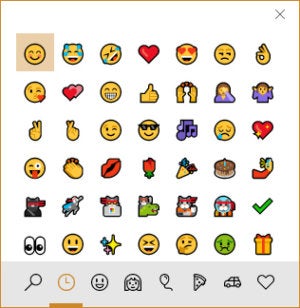 Windows 10 Fall Creators Update - new emoji