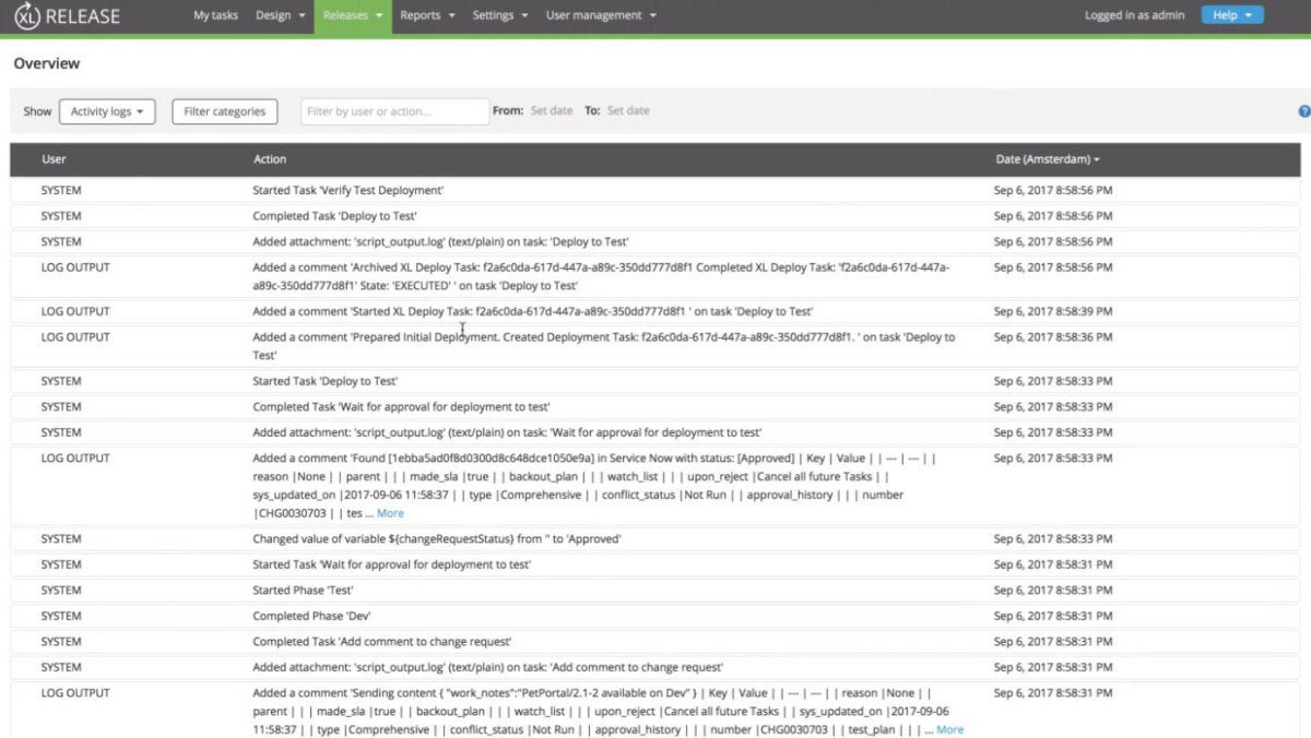 XebiaLabs XL Release and XL Deploy audit