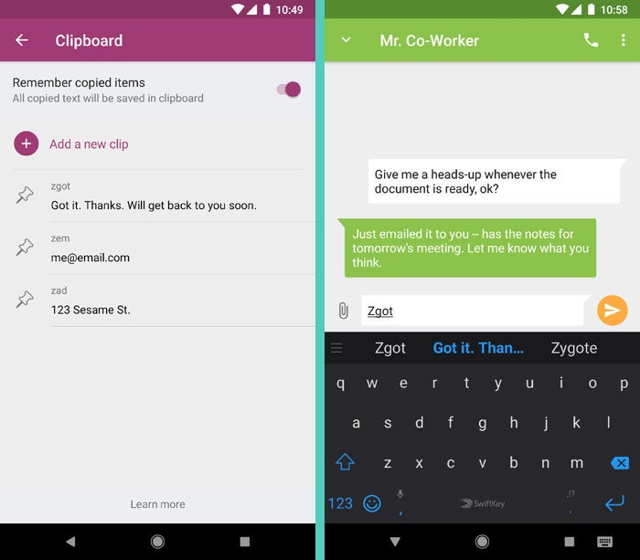 android rough text clipboard app