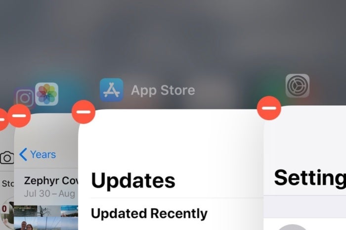 iphone X close apps