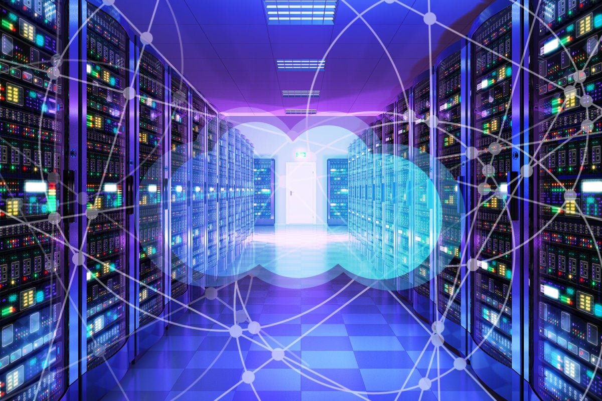 data center - network server room - cloud computing