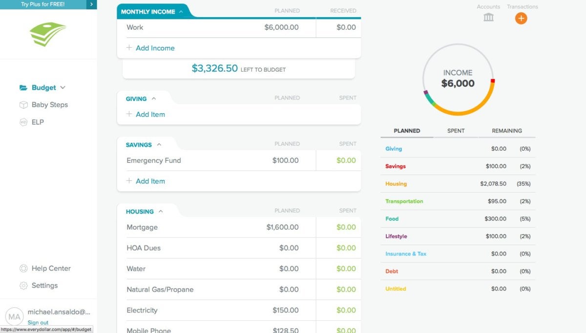 EveryDollar review: Baby steps to budgeting | PCWorld