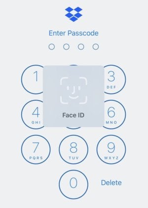 face id dropbox
