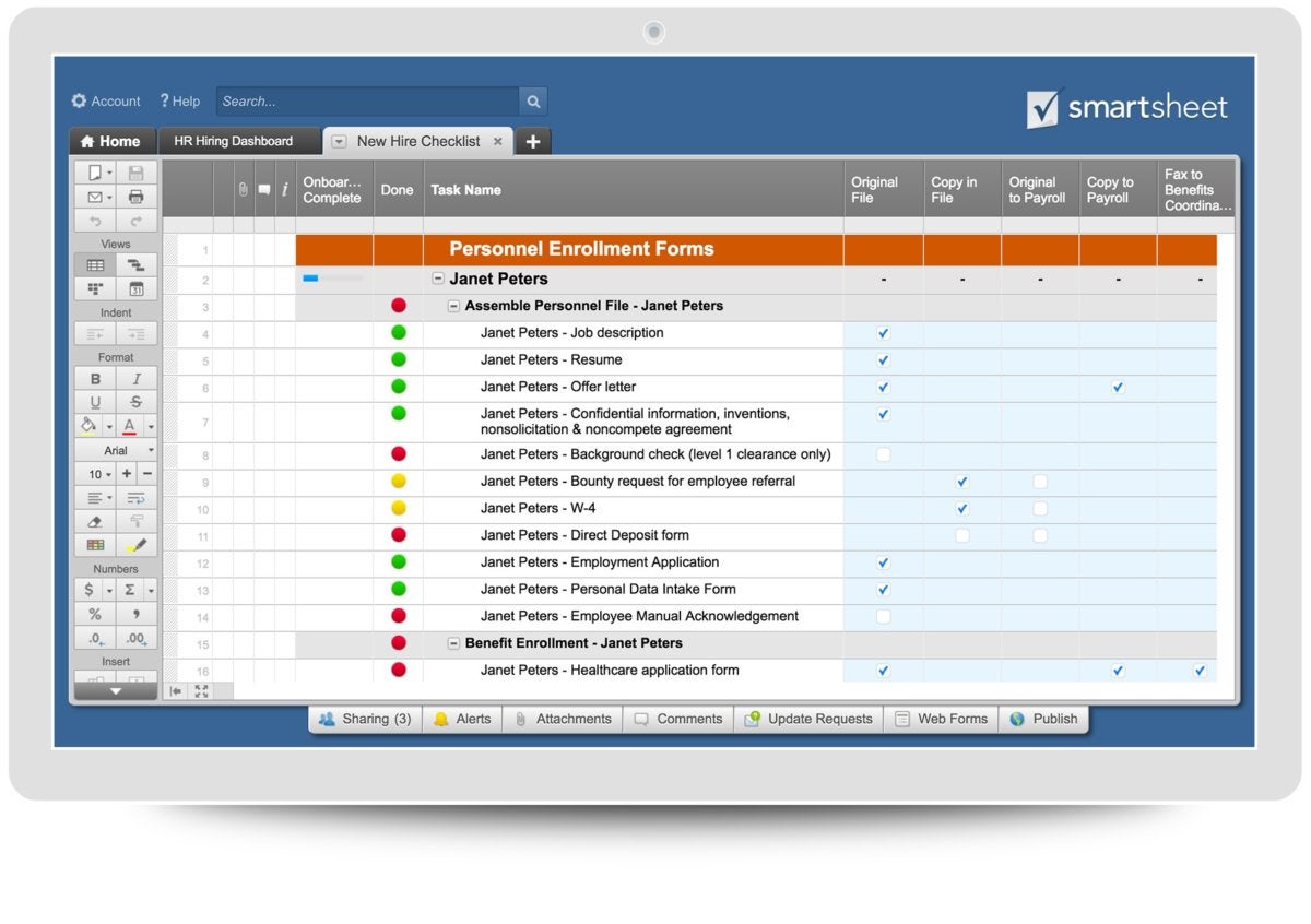 Smartsheet Hr Templates 9236