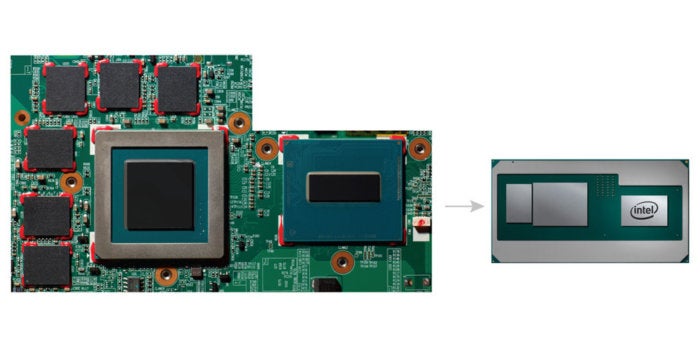 intel new 8th gen processor package size compare