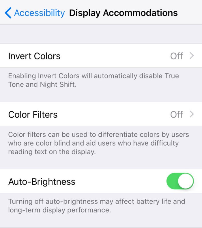 iphonex autobrightness