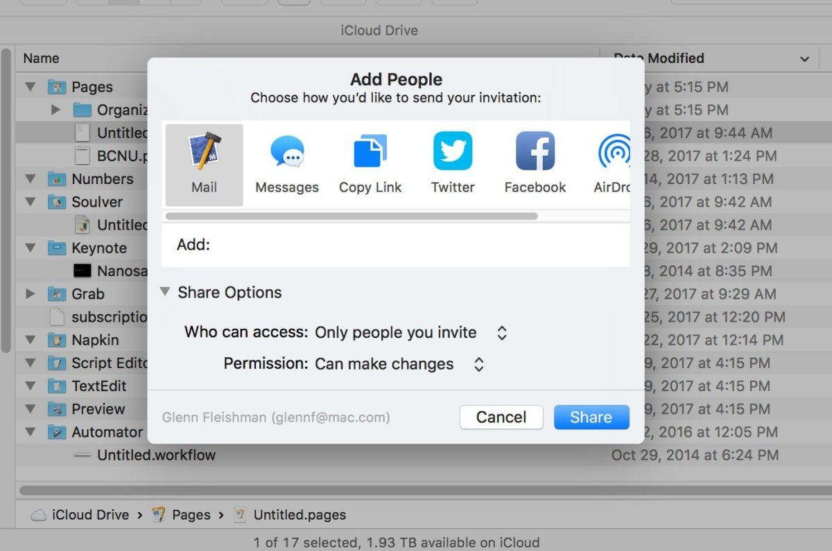 mac asks for name and password for server when sharing files what is that