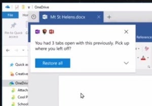 Re-opening the Sets' initial document displays this prompt