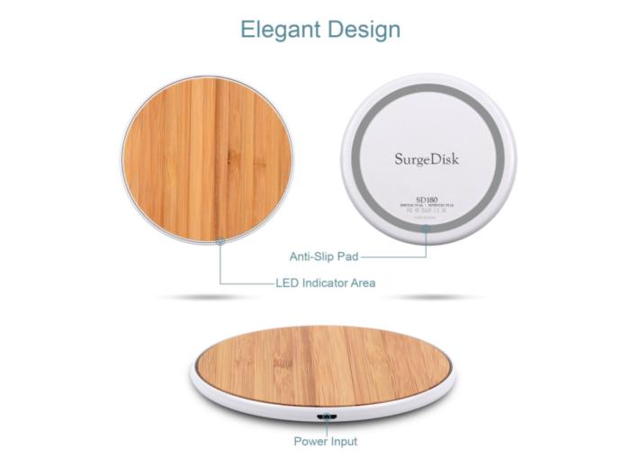 slide6 surgedisk wireless charger bamboo edition