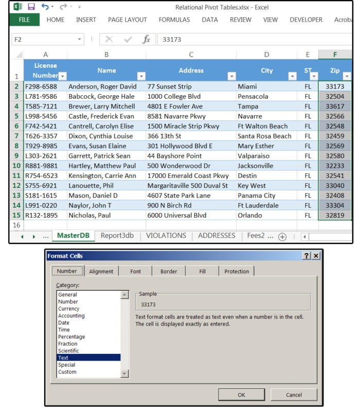 06 ensure your zip code field is defined as a text field