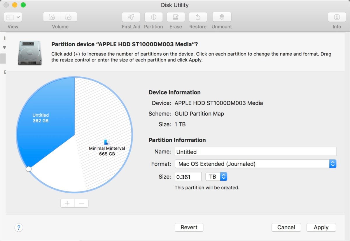 how to partition second hard drive mac