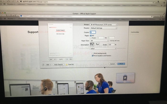 mac911 print dialog scam