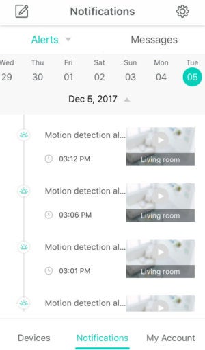 wyzecam notifications