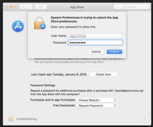 appstore password