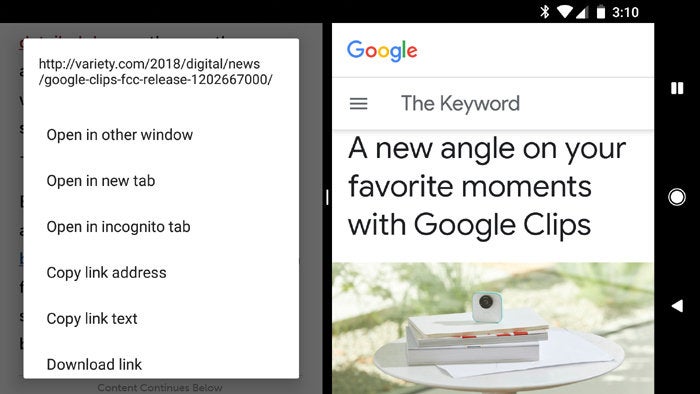 Hidden Android Features - Split Screen Open in New Tab