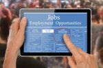 job search recruiter employment opportunities classified ad online tablet