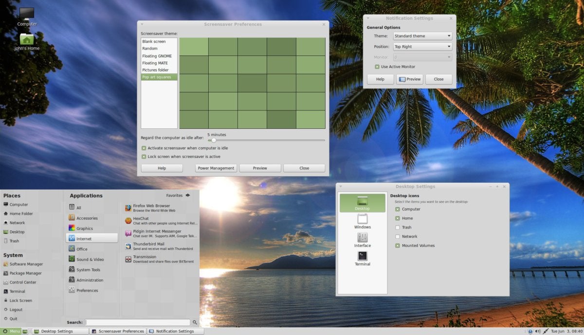 linux mint desktop