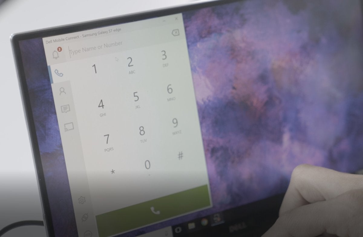 Dell Mobile Connect  making a phone call