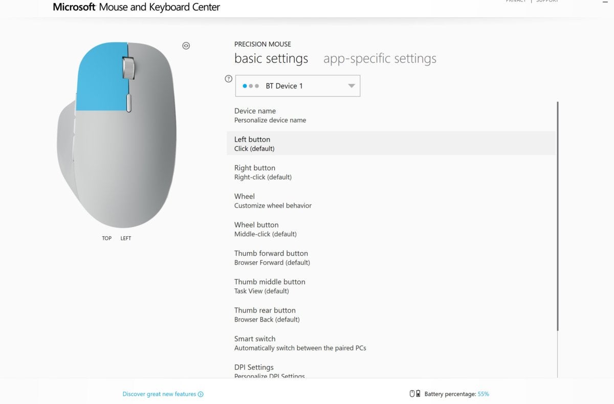 microsoft mouse and keyboard basic settings