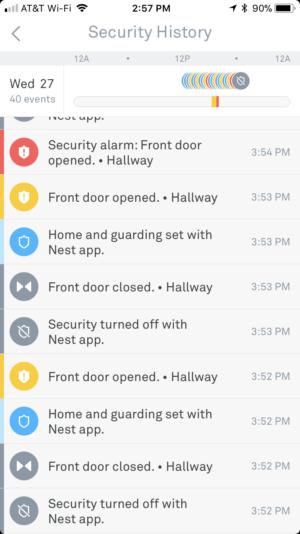 Nest Secure app