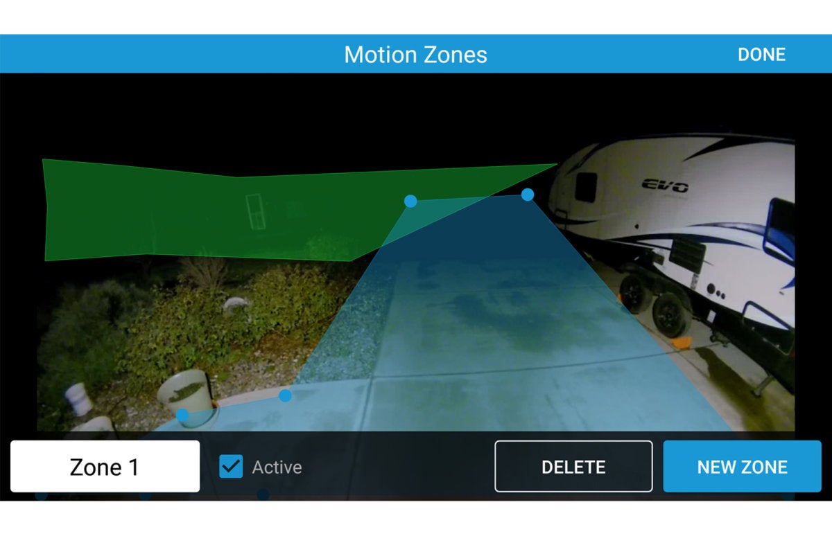 ring spotlight camera battery motion zones