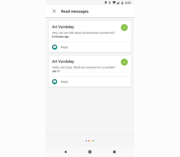 Google Assistant commands - read messages