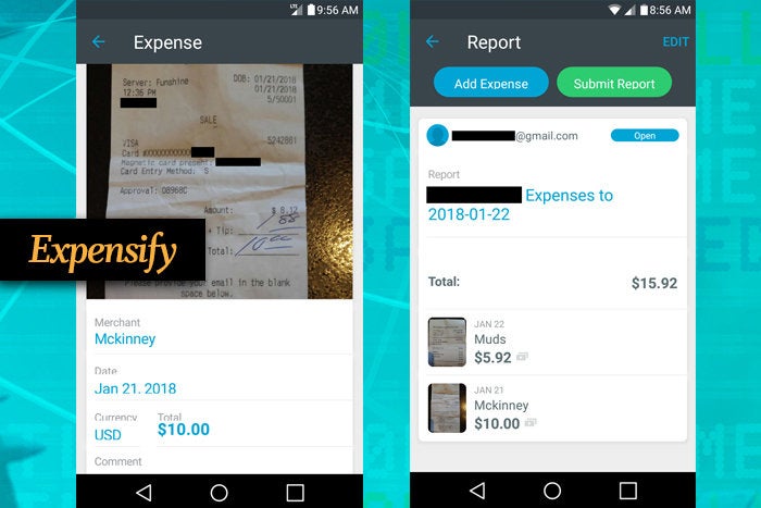 Expensify mobile app for business travel
