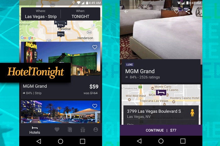 HotelTonight mobile app for business travel