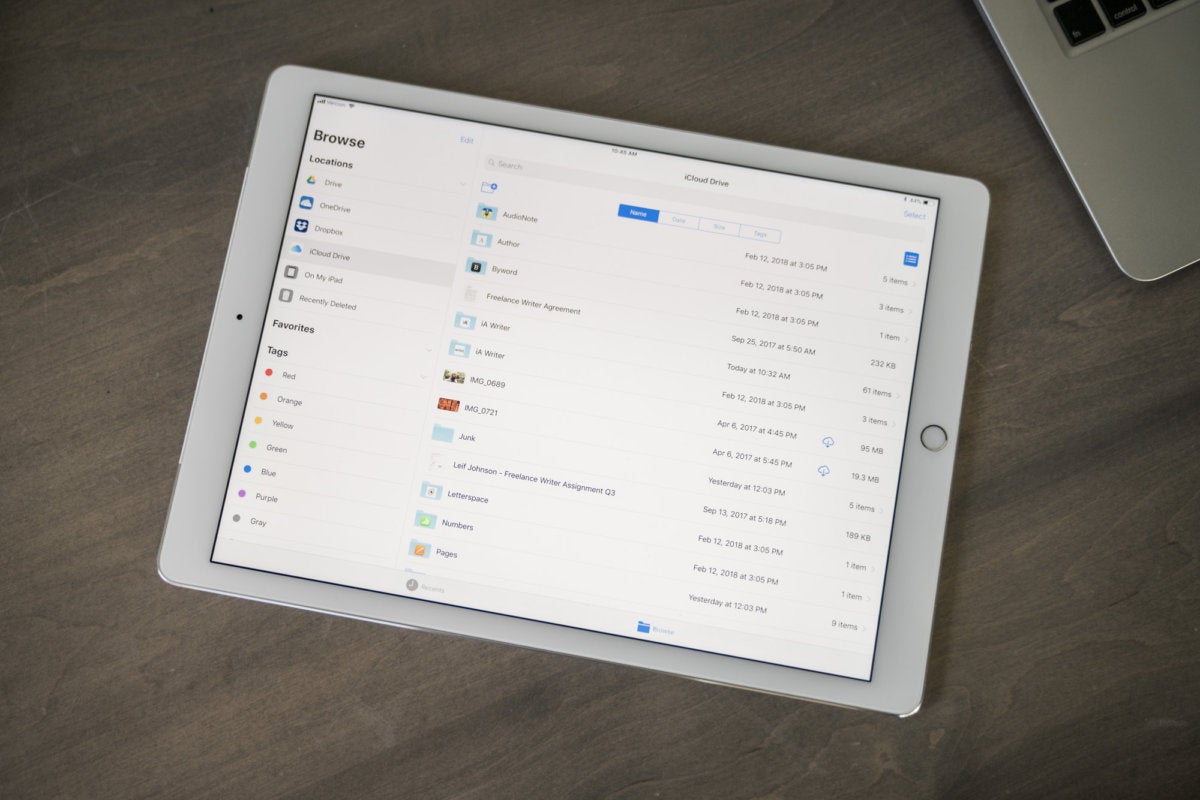 File management on the iPad Pro
