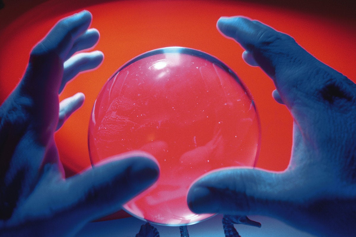 consulting a crystal ball