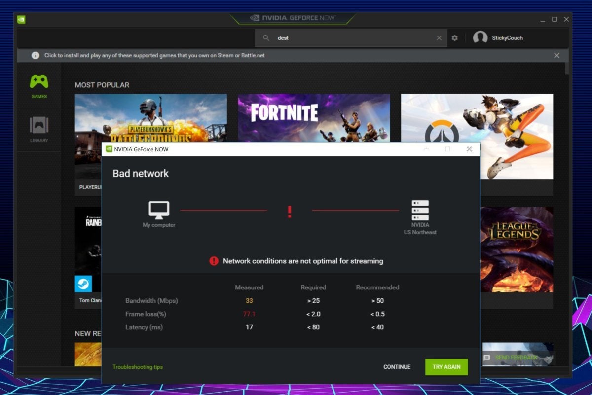 geforce now connection bad - geforce now fortnite controller