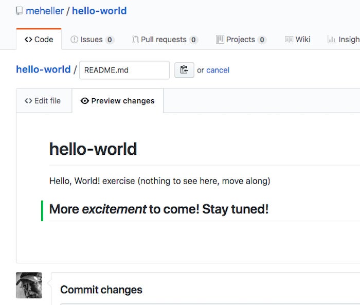 github markdown preview