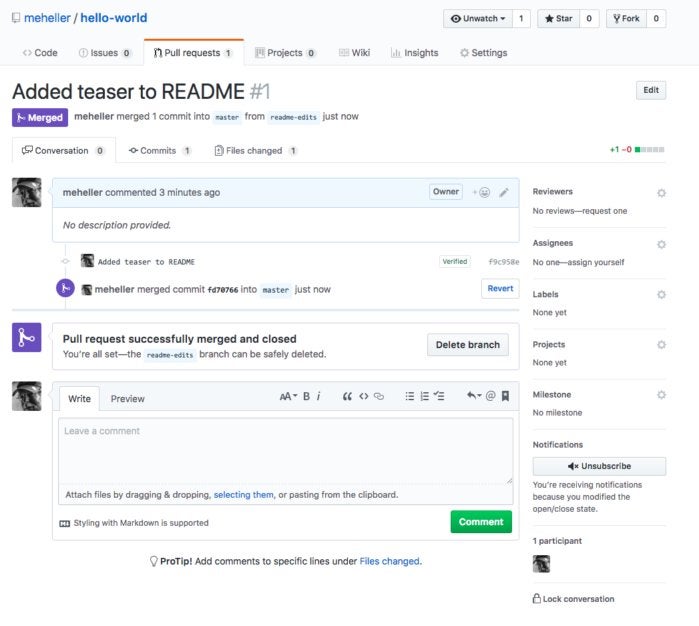 github merge complete