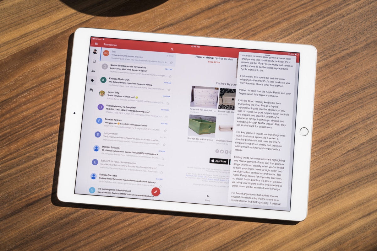Gmail and Google Docs on the iPad Pro