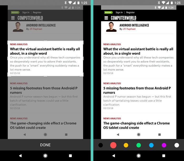 Google App Screenshots - Crop, Edit